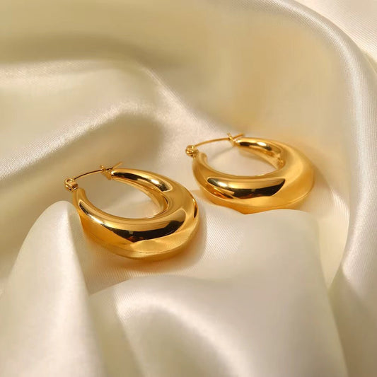 Luna Bold Hoop Earrings - Calilo Australia