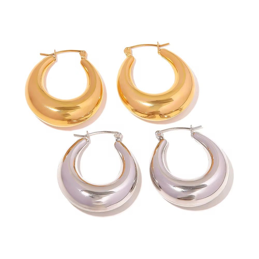 Luna Bold Hoop Earrings - Calilo Australia