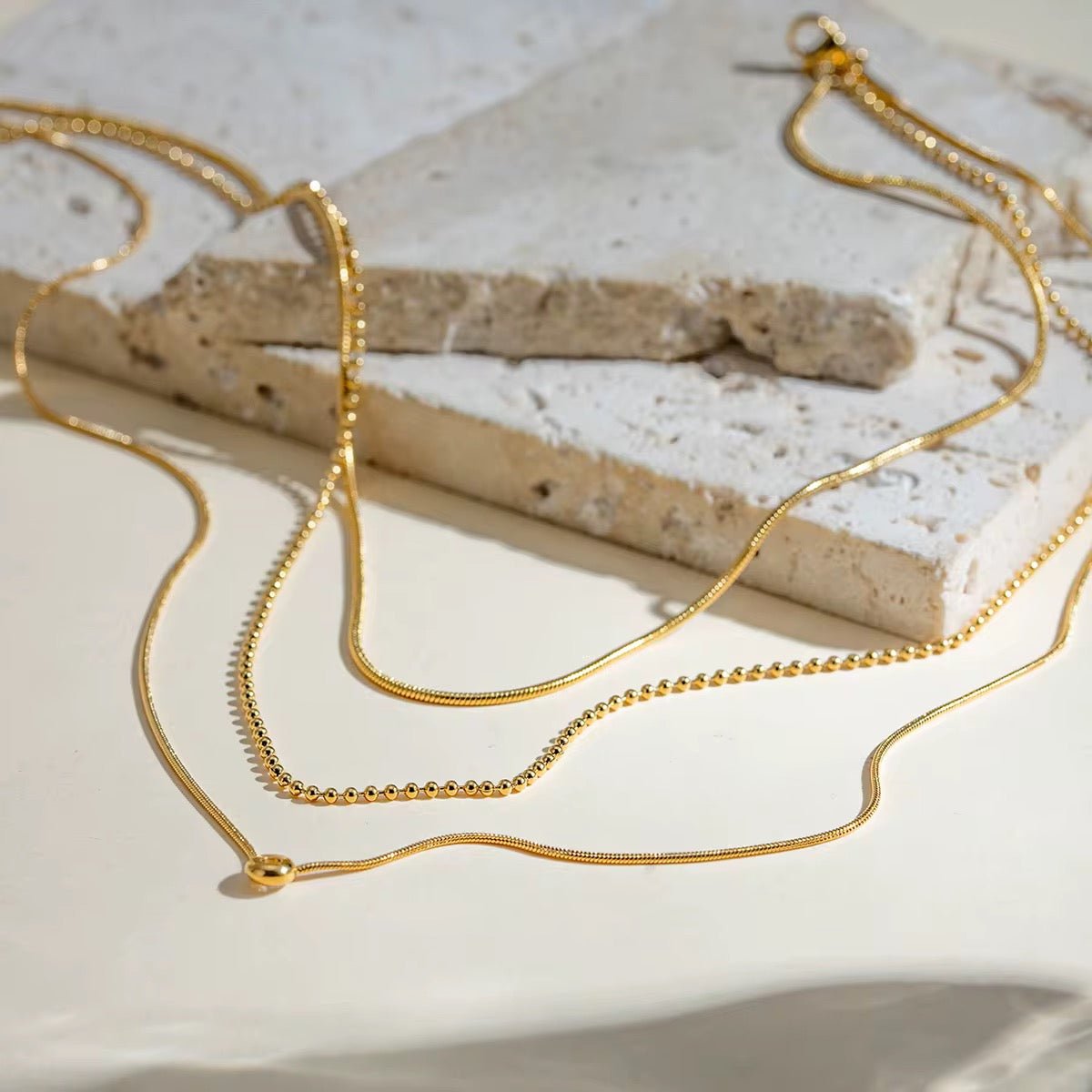 Luna Zircon Layer Necklace - Calilo Australia