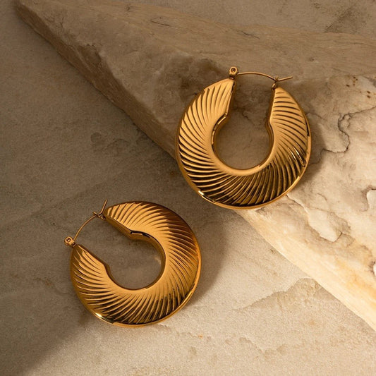 Naomi Gold Hoop Earrings - Calilo Australia