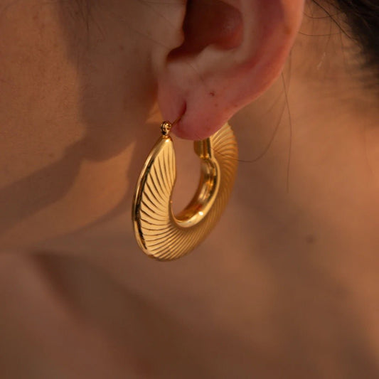 Naomi Gold Hoop Earrings - Calilo Australia