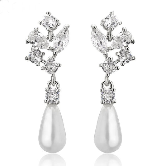Olivia Pearl Drop Earrings - Calilo Australia