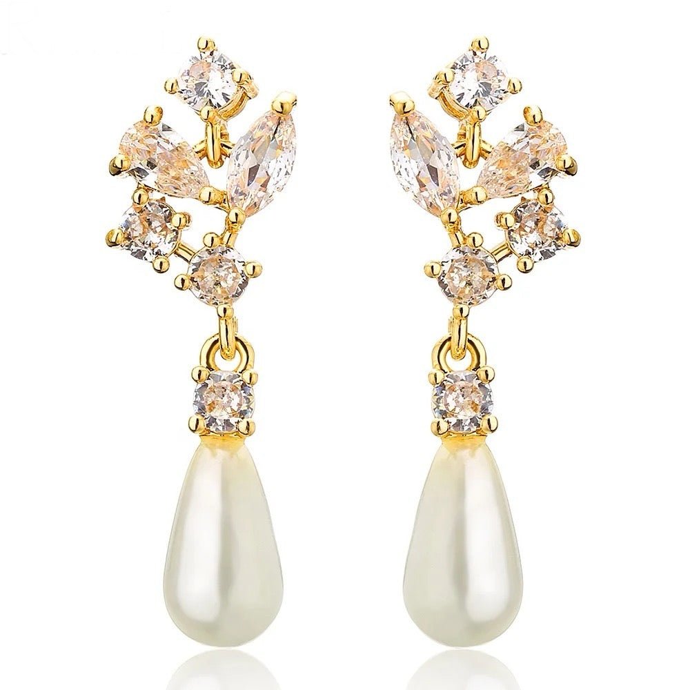 Olivia Pearl Drop Earrings - Calilo Australia