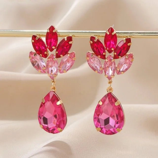 Rhea Drop Earrings Pink - Calilo Australia