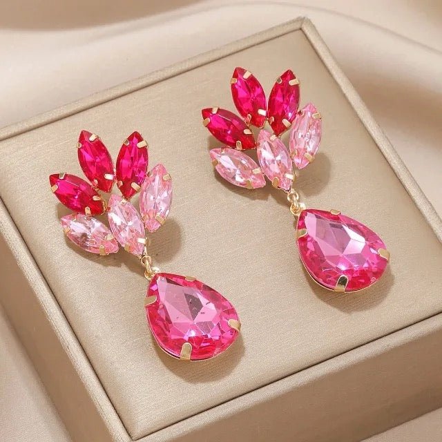 Rhea Drop Earrings Pink - Calilo Australia