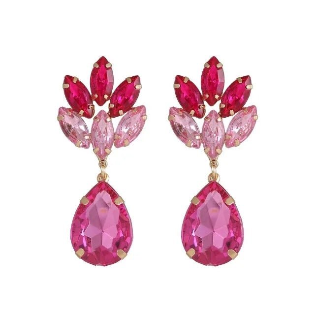 Rhea Drop Earrings Pink - Calilo Australia