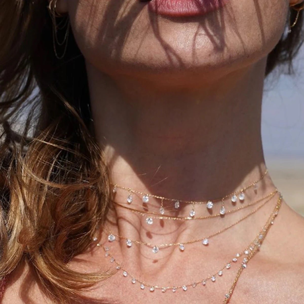 Rose Zircon Necklace - Calilo Australia