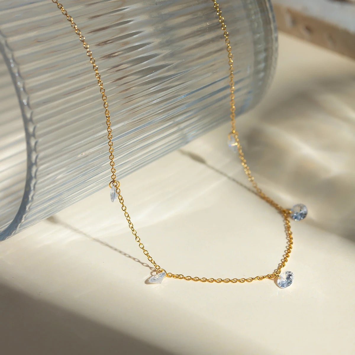 Rose Zircon Necklace - Calilo Australia
