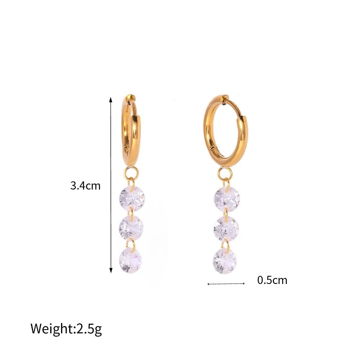 Summer Zircon Earrings - Calilo Australia