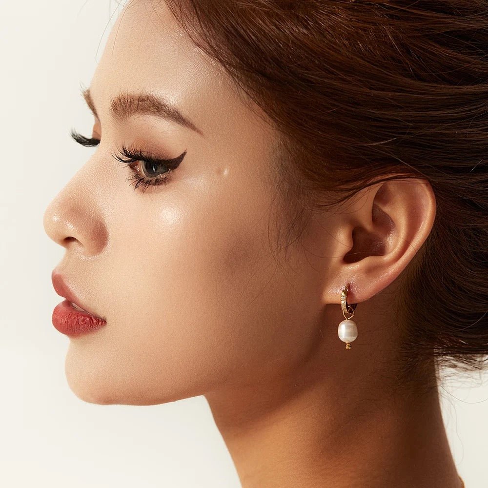 Toda Pearl Drop Earrings - Calilo Australia
