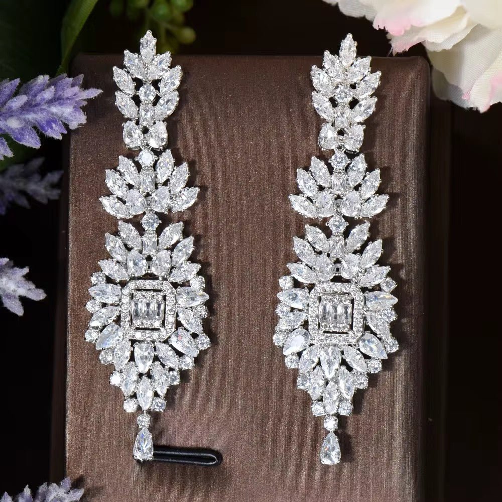 Valencia Royale Cubic Zirconia Bridal Earrings - Calilo Australia