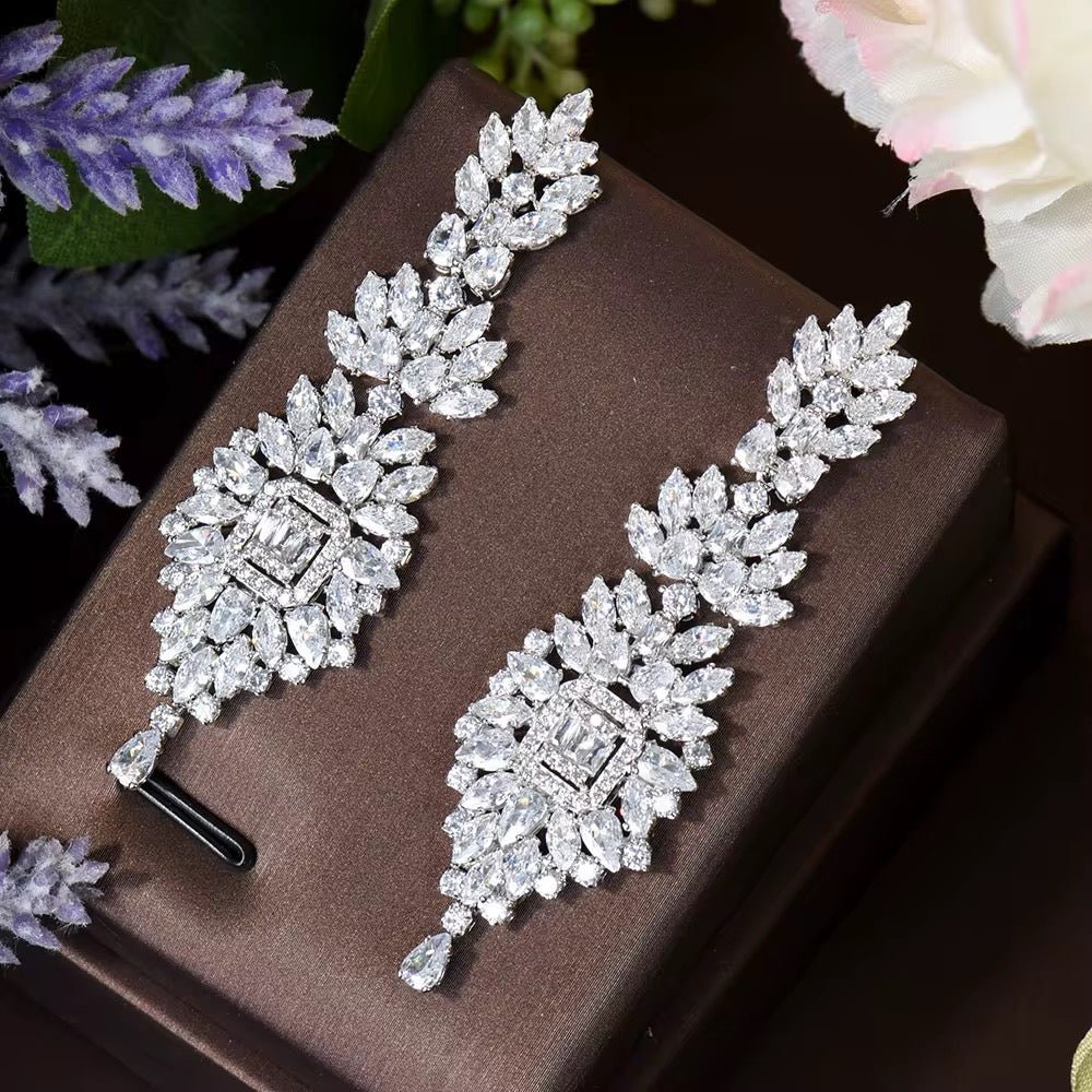 Valencia Royale Cubic Zirconia Bridal Earrings - Calilo Australia