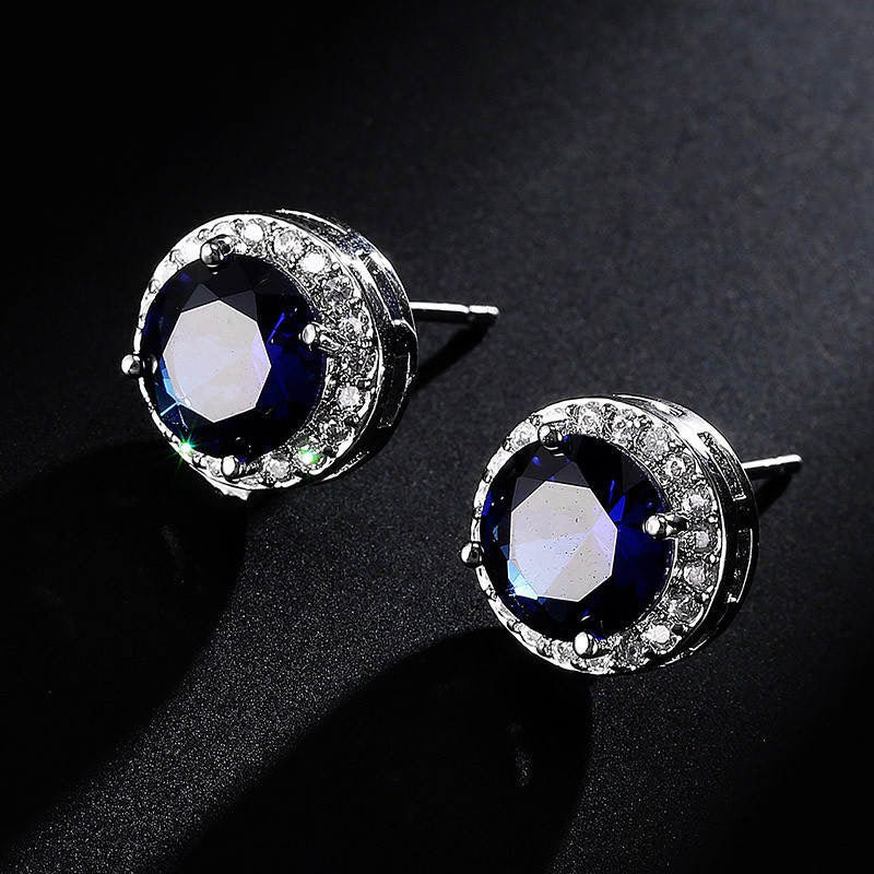 Angelic Sapphire Stud Earrings - Coco & Cali