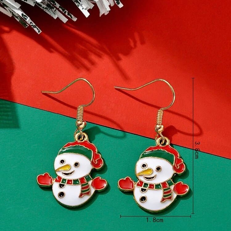 Christmas Snowman Earrings - Coco & Cali