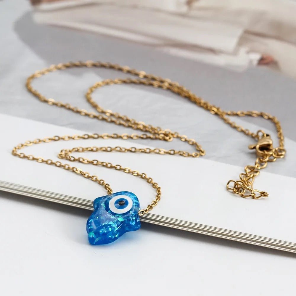 Hamsa Evil Eye Pendant - Coco & Cali