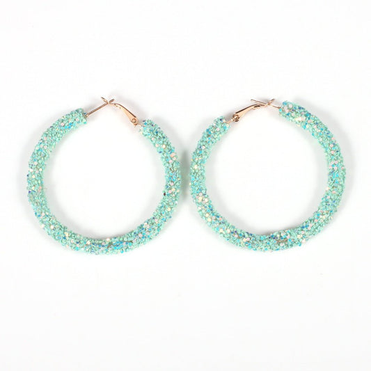Kira Glitter Hoop Earrings - Coco & Cali