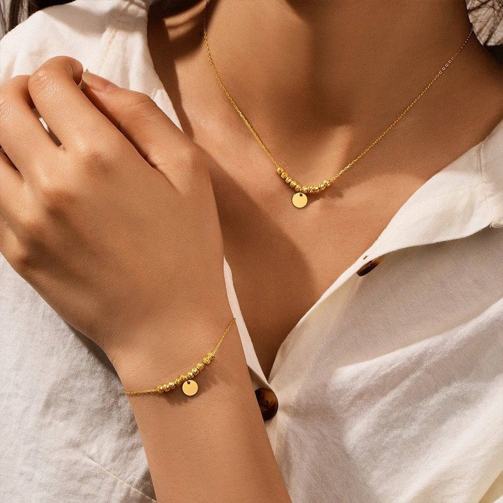 Sarah Disc Gold Bracelet - Coco & Cali